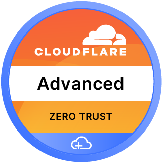 Cloudflare Zero Trust Advanced certificate badge