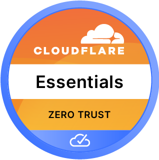 Cloudflare Zero Trust Essentials certificate badge